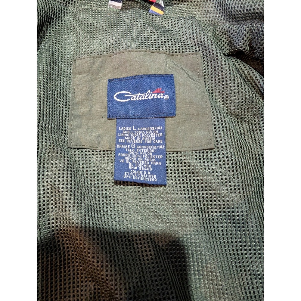 Catalina Ladies Lightweight Olive Green Jacket Windbreaker Size L - Picture 2 of 11